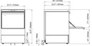 AMPTO Undercounter Dishwasher, door type, front loading, 23-5/8"W, (20/30 or 60) racks/hour capacity, high temp