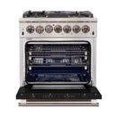 FORNO Capriasca - Titanium Professional 30" Freestanding Colored Door Gas Range FFSGS6260-30 - PrimeFair