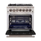FORNO Capriasca - Titanium Professional 30" Freestanding Colored Door Gas Range FFSGS6260-30
