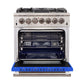 FORNO Capriasca - Titanium Professional 30" Freestanding Colored Door Gas Range FFSGS6260-30