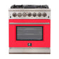 FORNO Capriasca - Titanium Professional 30" Freestanding Colored Door Gas Range FFSGS6260-30