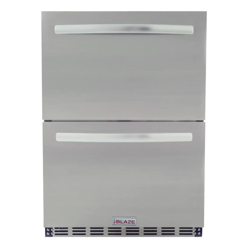 Blaze 23.5-Inch 5.1 Cu. Ft. Outdoor Rated Stainless Steel Double Drawer Refrigerator (BLZ-SSRF-DBDR5.1)
