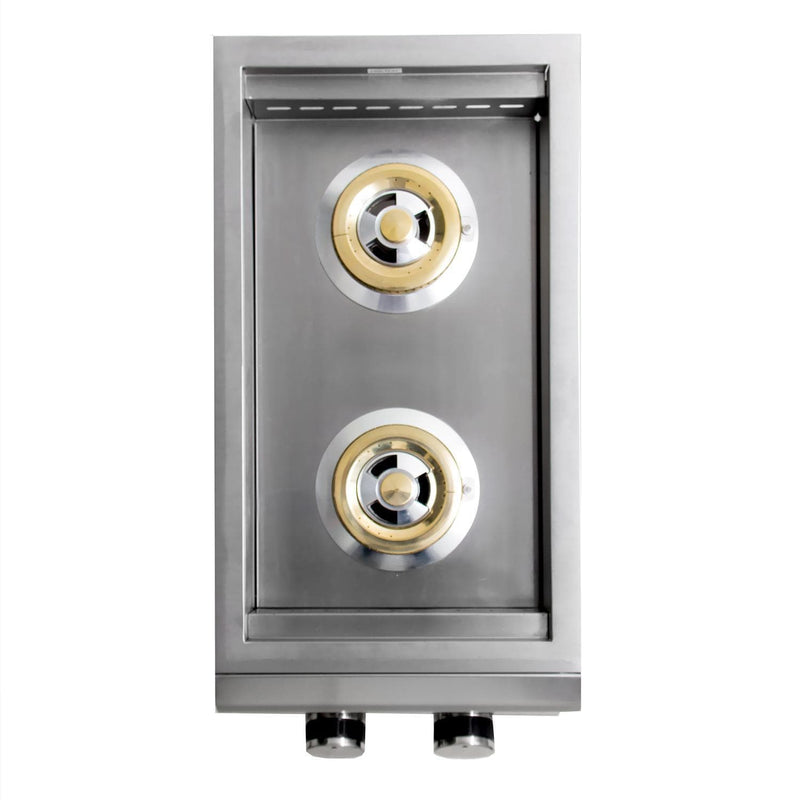 Blaze Premium LTE Built-In Natural Gas Stainless Steel Double Side Burner With Lid (BLZ-SB2LTE-NG)
