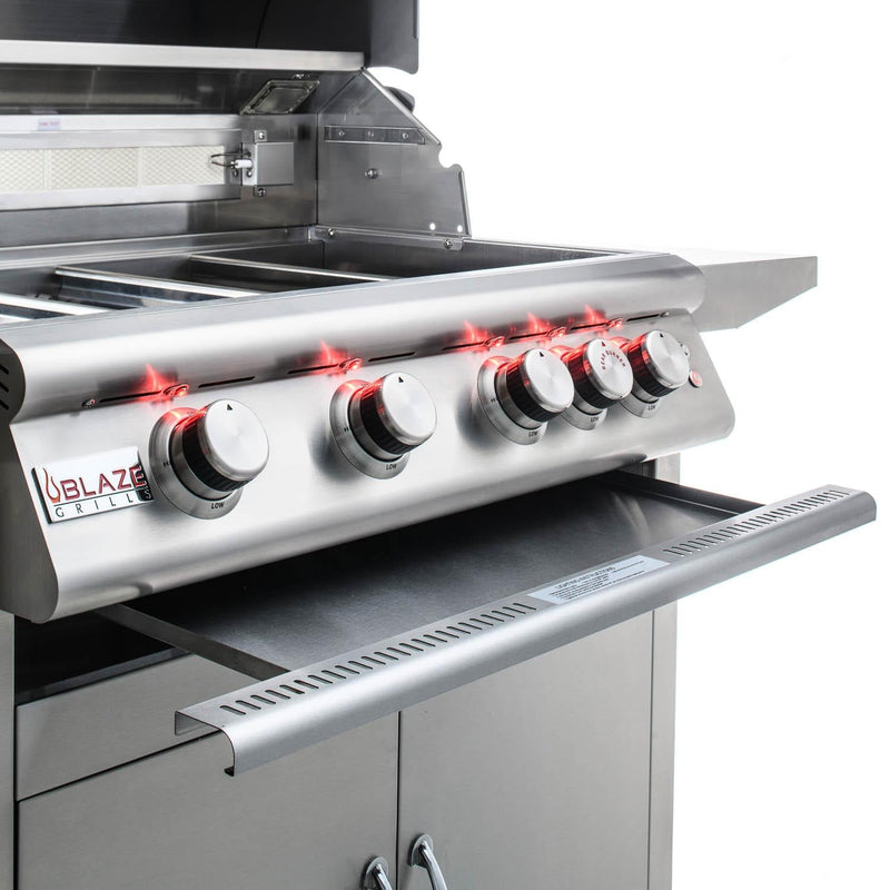 Blaze Grill Package - Premium LTE Marine Grade 32-Inch 4-Burner Built-In Natural Gas Grill and Side Burner in Stainless Steel