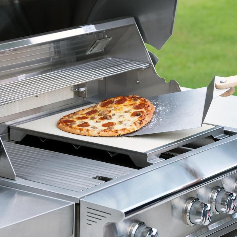 Blaze Professional LUX 15-Inch Ceramic Pizza Stone With Stainless Steel Tray (BLZ-PRO-PZST-2)