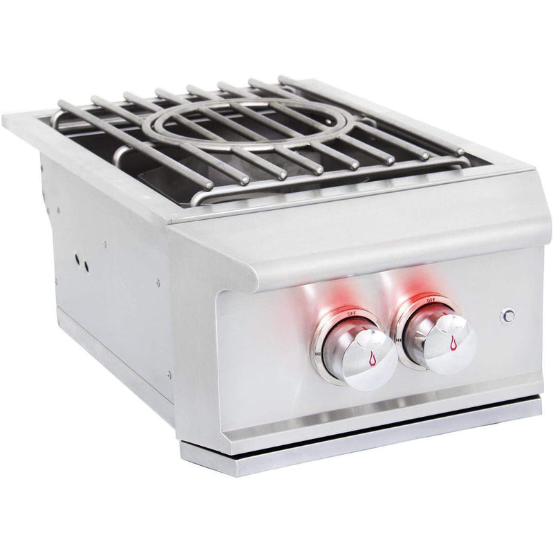 Blaze Grill Package - Professional LUX 44-Inch 4-Burner Built-In Liquid Propane Grill and Side Burner in Stainless Steel