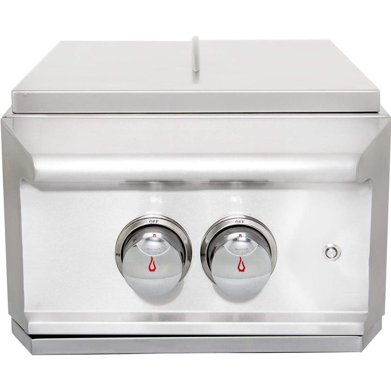 Blaze Professional LUX Built-In Gas High Performance Power Burner W/ Wok Ring & Stainless Steel Lid (BLZ-PROPB-NG)
