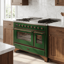 ILVE Majestic II 48 Inch Dual Fuel Range, Double Oven, 8 Burners & Griddle UM12FDNS3