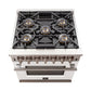 FORNO Capriasca - Titanium Professional 30" Freestanding Colored Door Gas Range FFSGS6260-30