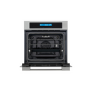 Cosmo 24 in. 2.5 cu. ft. Single Electric Wall Oven w/8 Functions and True European Convection in Stainless Steel - C106SIX-PT