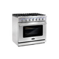 Cosmo 36 in. 6.0 cu. ft. Commercial Gas Range with Convection Oven in Stainless Steel with Storage Drawer - COS-EPGR366