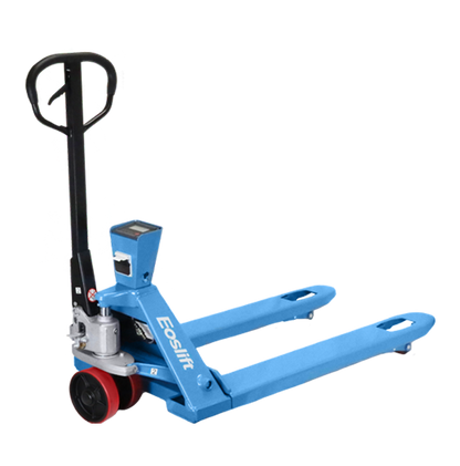 EOSLIFT Industrial Grade E20MP (Mettler Toledo Scale) Manual Pallet Jack 4,400 lbs 27 in x 48 in German Seal System with Polyurethane Wheels
