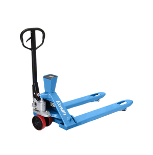 EOSLIFT Industrial Grade Manual Scale Pallet Jack 4,400 lbs 27 in x 45 in German Seal System with Polyurethane Wheels