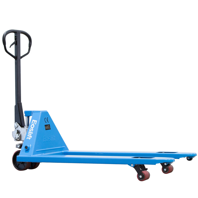 EOSLIFT Professional Grade M25 Manual Pallet Jack 5,500 lbs 27 in x 48 in German Seal System with Polyurethane Wheels