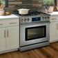 Thor Kitchen 36" Gas Range with 6.0 Cu. Ft. Self-Cleaning Oven, Air Fryer, Tilt Panel in Stainless Steel TRG3601