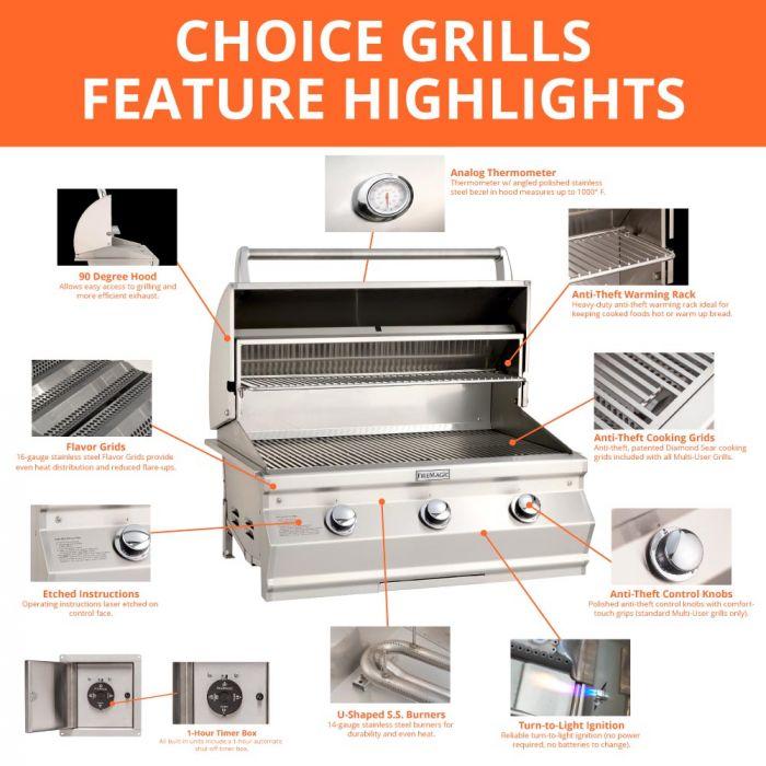 Fire Magic C430s Choice 24-Inch Gas Grill on Post