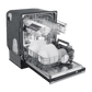 FORNO 24” Pozzo Built-in Dishwasher with additional Antique Brass handles - FDWBI8067-24