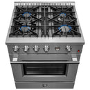 Forno 30" 4.32 cu.ft. Gas Range with 4 Burners and Built-In Temperature Gauge, FFSGS6277-30