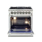 Forno 30-Inch Capriasca Dual Fuel Range with 240v Electric Oven - 5 Burners, Convection Oven and 100,000 BTUs (FFSGS6187-30)