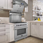 Forno 30-Inch Capriasca Dual Fuel Range with 240v Electric Oven - 5 Burners, Convection Oven and 100,000 BTUs (FFSGS6187-30)
