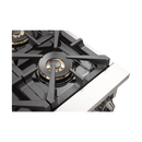 Forno 30-Inch Capriasca Dual Fuel Range with 5 Gas Burners and 240v Electric Oven in Stainless Steel with Black Door (FFSGS6187-30BLK)