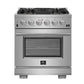 Forno 30" Capriasca Titanium Gas Range Oven 100,000 BTUs - FFSGS6260-30