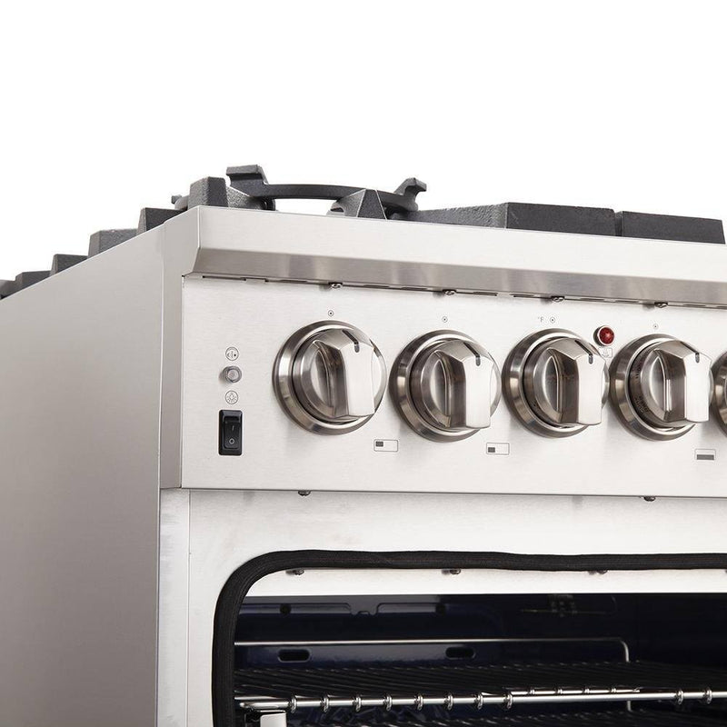 Forno 30-Inch Capriasca Gas Range with 5 Burners, Convection Oven and 100,000 BTUs (FFSGS6260-30)