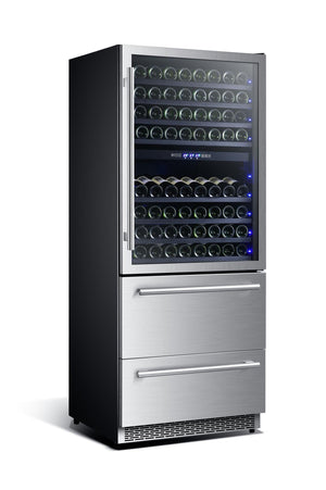 Forno 30" Dual Zone Wine Cooler & Refrigerator Drawer - FWCDR6661-30