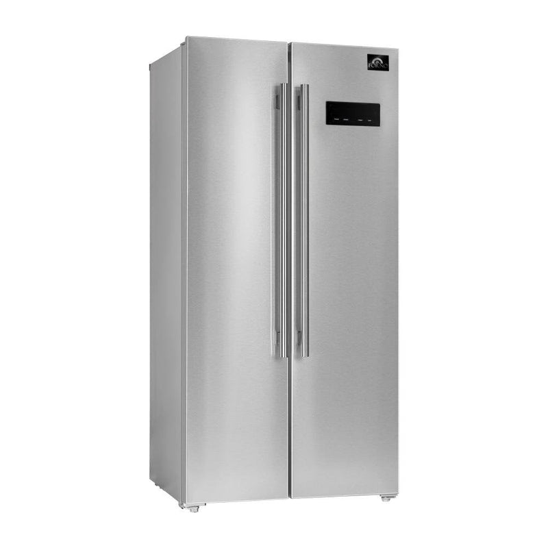 Forno 33-Inch Built-In Refrigerator - Side-by-Side Doors - 15.6 cu.ft in Stainless Steel (FFRBI1805-33SB)