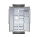 FORNO Salerno 33" Side by Side Built-in Refrigerator 15.6 cu.ft in Stainless Steel with Built-in Style Grille Trim Kit - FFRBI1805-37SG