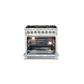 FORNO Fratta 36" Platinum Freestanding Dual Fuel Range - FFSGS6187-36