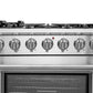 Forno 36" Capriasca Titanium Gas Range with 6 Burners, Convection Oven and 120,000 BTUs -FFSGS6260-36