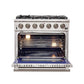 Forno 36" Capriasca Titanium Gas Range with 6 Burners, Convection Oven and 120,000 BTUs -FFSGS6260-36