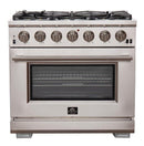 Forno 36" Capriasca Titanium Gas Range with 6 Burners, Convection Oven and 120,000 BTUs -FFSGS6260-36