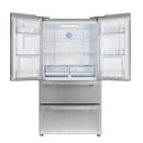 FORNO Gallipoli 36" French Door Refrigerator 19 cu.ft with Built-in Style Grille Trim Kit - FFRBI1820-40SG