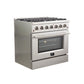 Forno 36" Galiano Gas Range with 6 Burners and Convection Oven