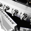 FORNO 36-Inch Capriasca Gas Range with 6 Burners, 120,000 BTUs, & French Door Gas Oven in Stainless Steel - FFSGS6460-36