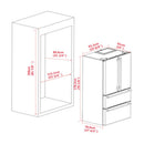 FORNO Gallipoli 36 Inch French Door Refrigerator 19 cu.ft - FFRBI1820-36SB