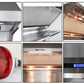 Forno Ansedonia 36" Wall Mount Range Hood with Red Light Warmer, Shelf/Backsplash, and 1200 CFM Motor -FRHWM5029-36HB