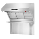 Forno 36-Inch Wall Mount Range Hood with Red Light Warmer, Shelf/Backsplash, and 1200 CFM Motor (FRHWM5029-36HB)