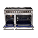 Forno 48-Inch Capriasca Dual Fuel Range with 240v Electric Oven - 8 Burners, Griddle, and 160,000 BTUs (FFSGS6187-48)