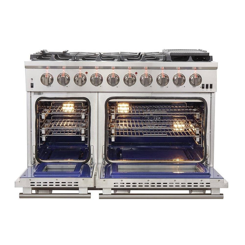 Forno 48-Inch Capriasca Gas Range with 8 Burners and 160,000 BTUs (FFSGS6260-48)