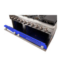 Forno 48-Inch Capriasca Gas Range with 8 Gas Burners and Convection Oven in Stainless Steel with Blue Door (FFSGS6260-48BLU)