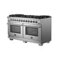 FORNO 60-Inch Capriasca Gas Range with 10 Burners and 200,000 BTUs - FFSGS6260-60