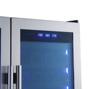 FORNO Campania 32" 120 Bottle Triple Zone French Door Wine Cooler with 2 Beverage Drawers, FWCDR6635-32S