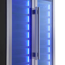 FORNO Campania 32" 120 Bottle Triple Zone French Door Wine Cooler with 2 Beverage Drawers, FWCDR6635-32S