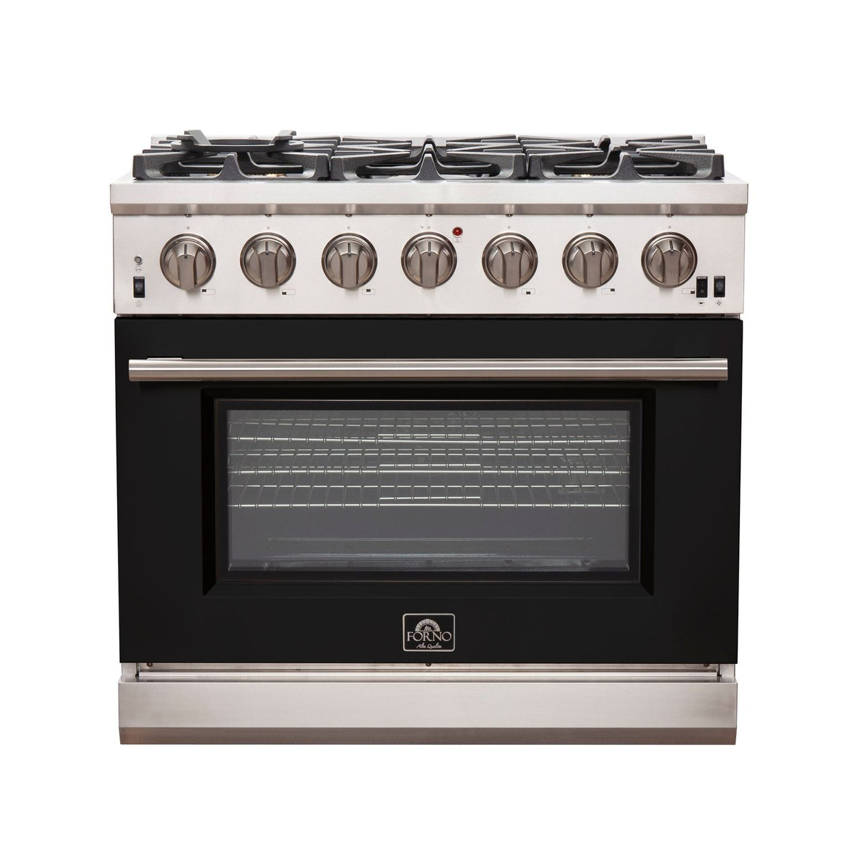 FORNO Capriasca - Titanium Professional 36" Freestanding Colored Door Gas Range FFSGS6260-36