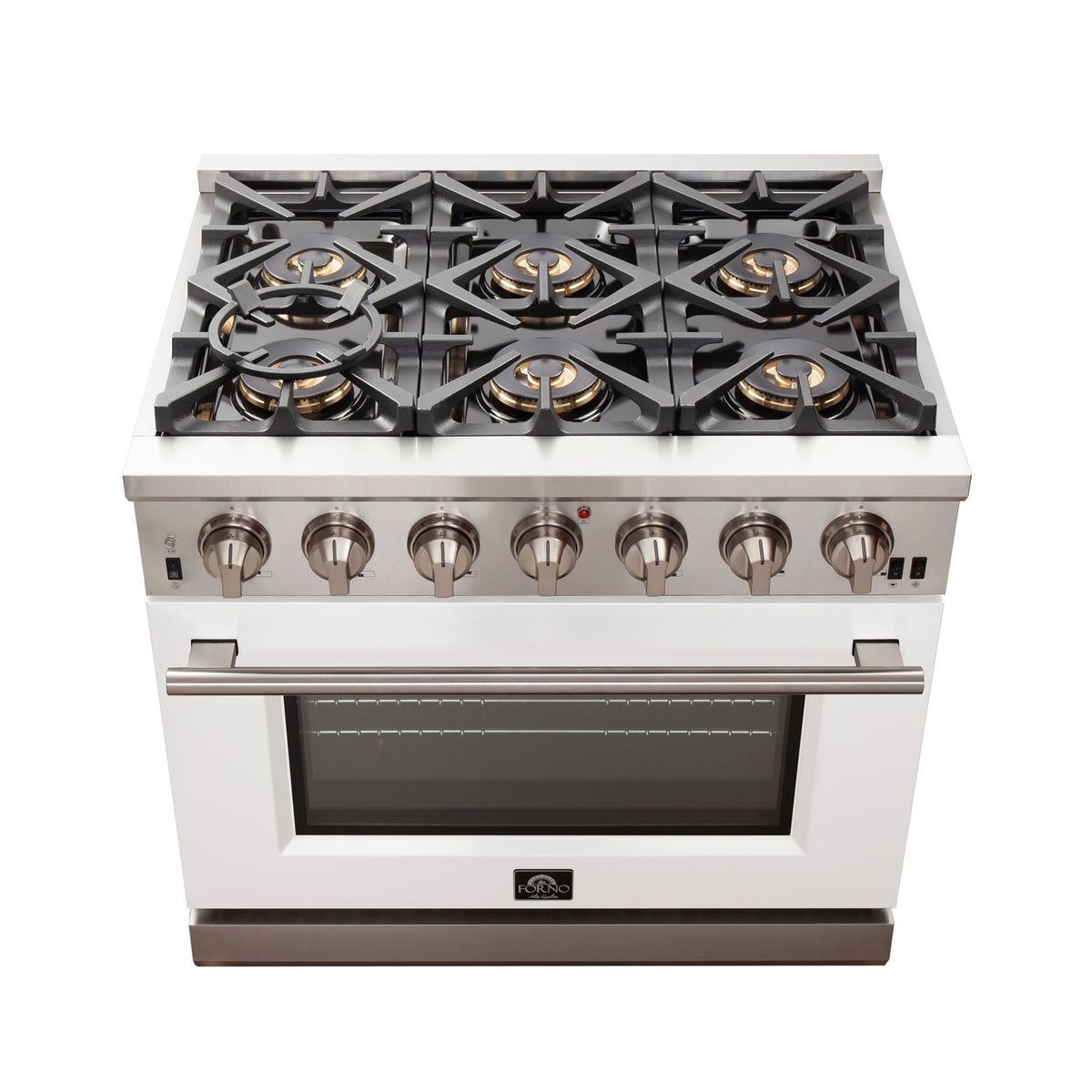 FORNO Capriasca - Titanium Professional 36" Freestanding Colored Door Gas Range FFSGS6260-36