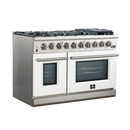 FORNO Capriasca - Titanium Professional 48" Freestanding Colored Door Gas Range FFSGS6260-48WHT