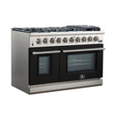FORNO Capriasca - Titanium Professional 48" Freestanding Colored Door Gas Range FFSGS6260-48WHT